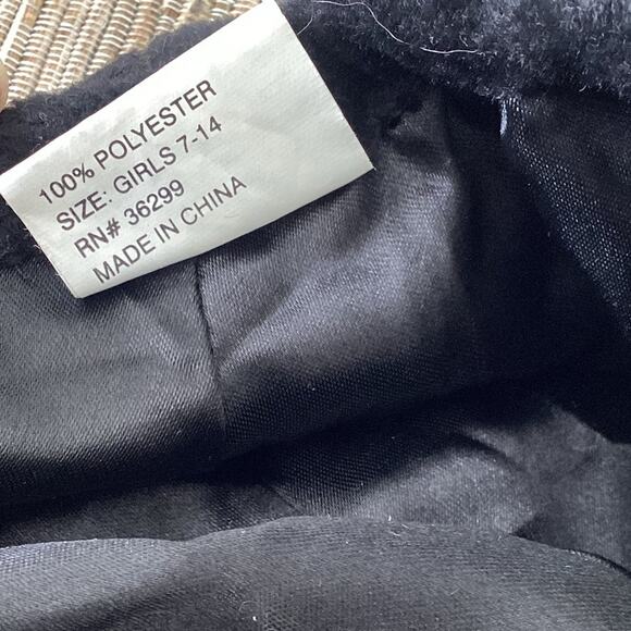 Y2K Black Beret Chic Hat Barbiecore With Feather Pom Pom - Picture 5 of 5